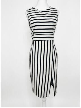 Ann Taylor Petite Sleeveless Striped Dress Women's Size 8P